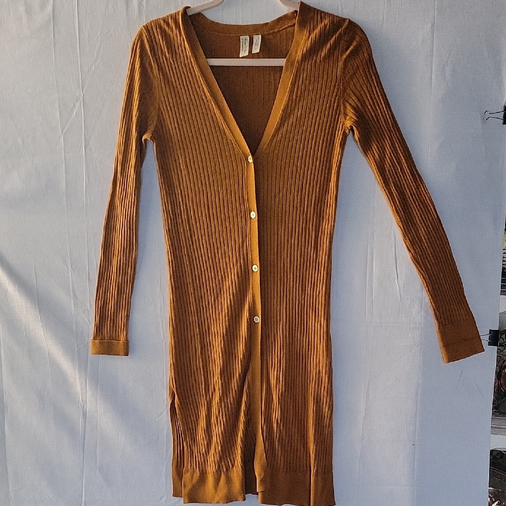 Anthropologie Mustard Long Sleeve Cardigan Size XS